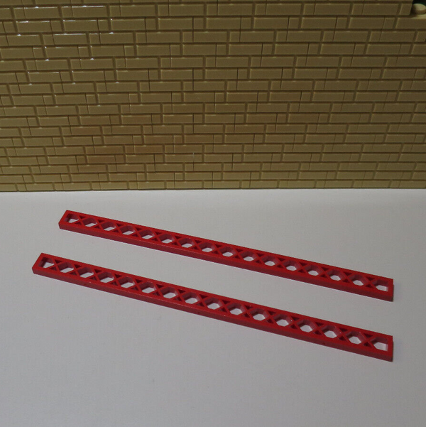 (C8 /7) Lego 2x Eisenbahn 12V Gittermast Signalmast Lichtmast rot 4168