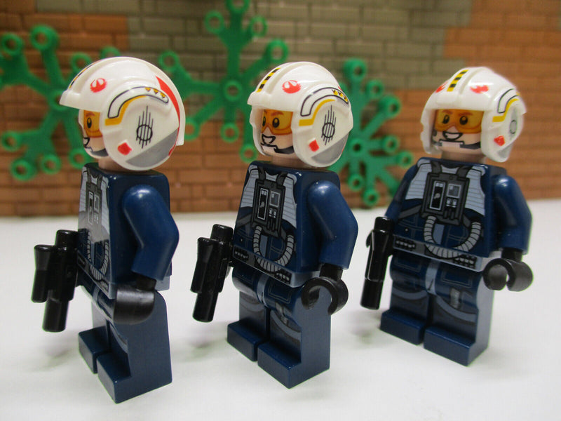 ( O2/41 ) Lego STAR WARS 3x sw0801 Rebel Pilot Y-Wing aus 75162