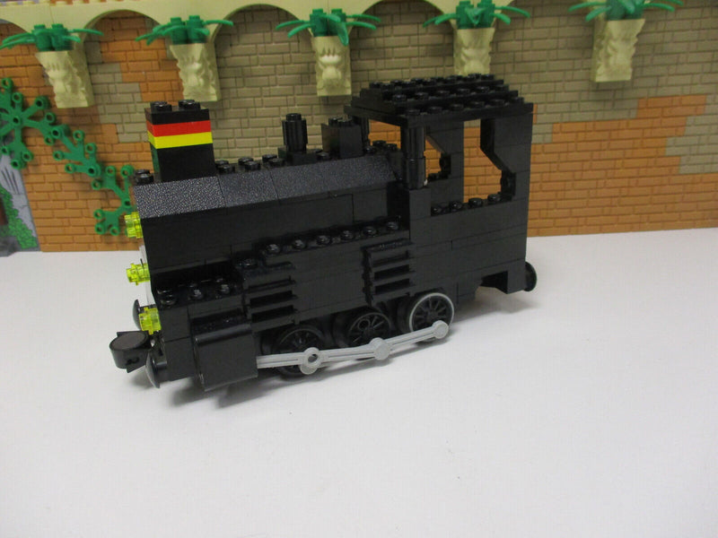 ( B3/ 12 ) LEGO Eisenbahn MOC Dampflok  mit Motor 7865 Lok 12V