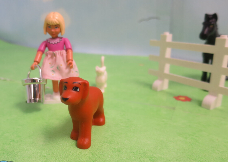 ( L8 / 3 ) Lego Belville Mändy und Ihre Tiere Pony Perd Hase Hund & Katze