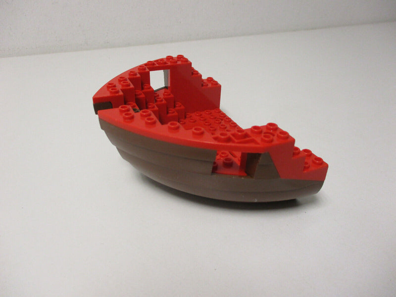 ( L2/6 ) Lego Schiffsrumpf Braun Rot 6285 6268 6271