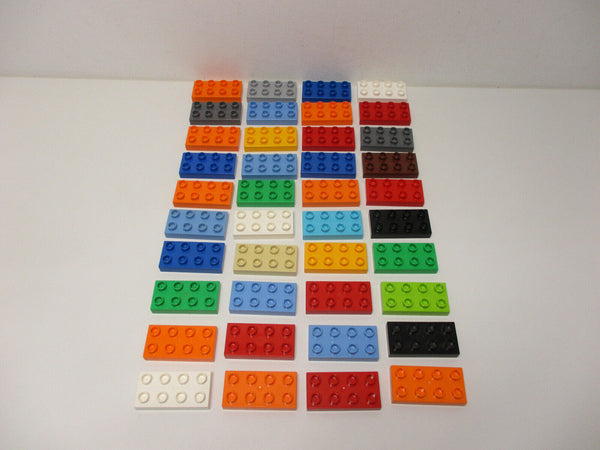 (A17.) LEGO Duplo 40 x flache 8er 2x4Noppen Bausteine Steine