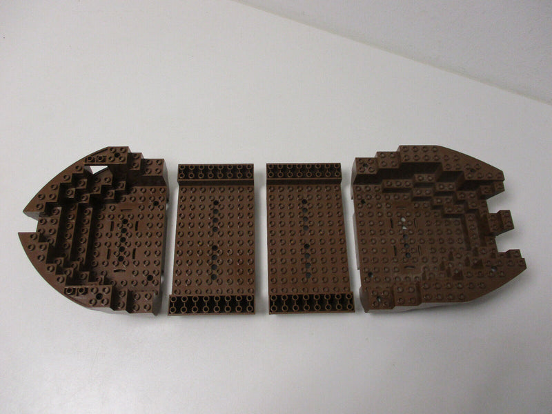 ( L2/2 )Lego Schiffsrumpf braun 4 teilig 6285 Barracuda 2557 2560