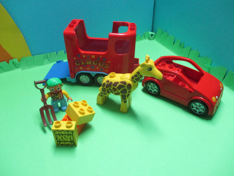 ( GB28 / 4 ) LEGO Duplo Zirkus Set Auto Giraffe Clown