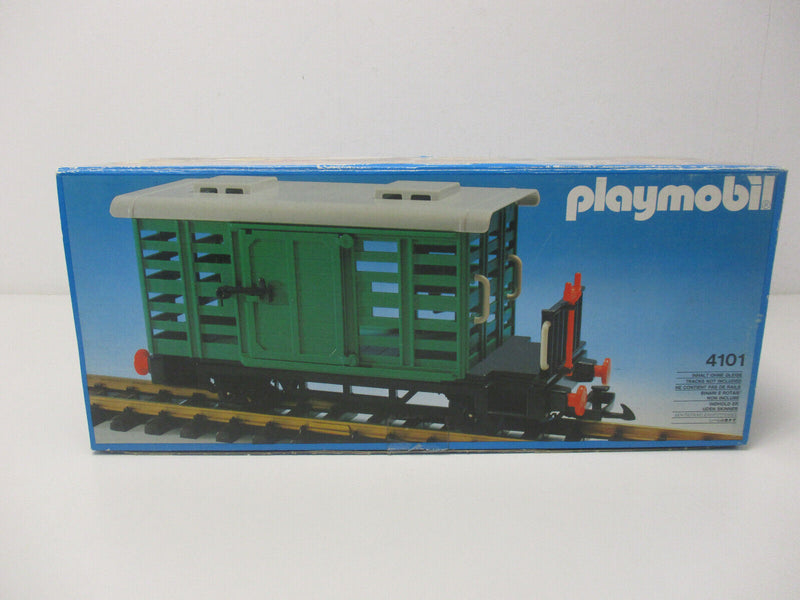 ( RH ) Playmobil 4101 Viehwaggon grün Waggon OVP Spur G  LGB Eisenbahn Western