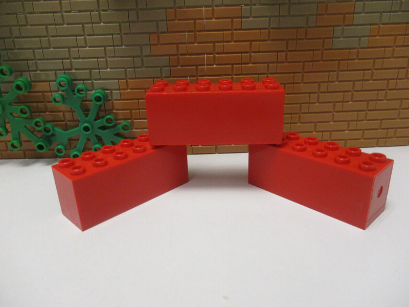 C14/10) LEGO 3x Gewichtstein 2x6x2 rot Zug Eisenbahn Boot Schiff Gewicht