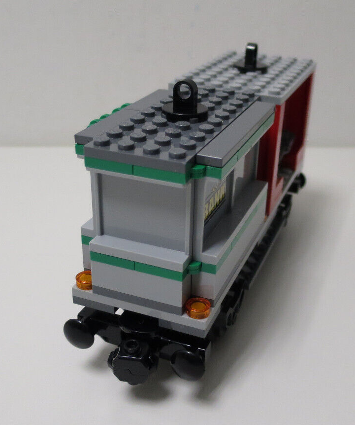 ( P5 ) LEGO Zug Stadt Eisenbahn Containerwagen Schneemobil 60198 mit BA NEU