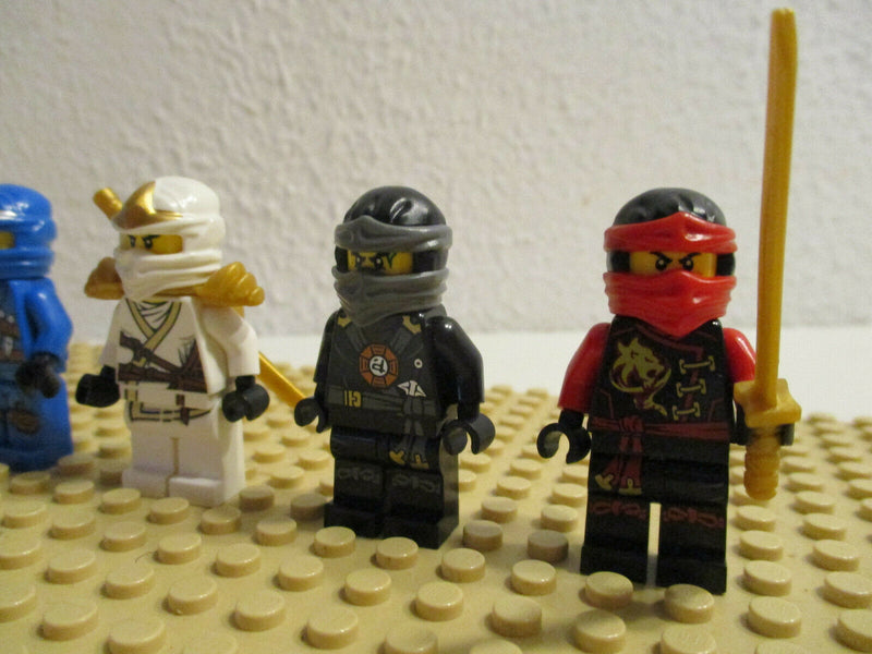 (D2-2/13) Lego Ninjago 4 Figuren Kai Zane Jay Cole Sammlung