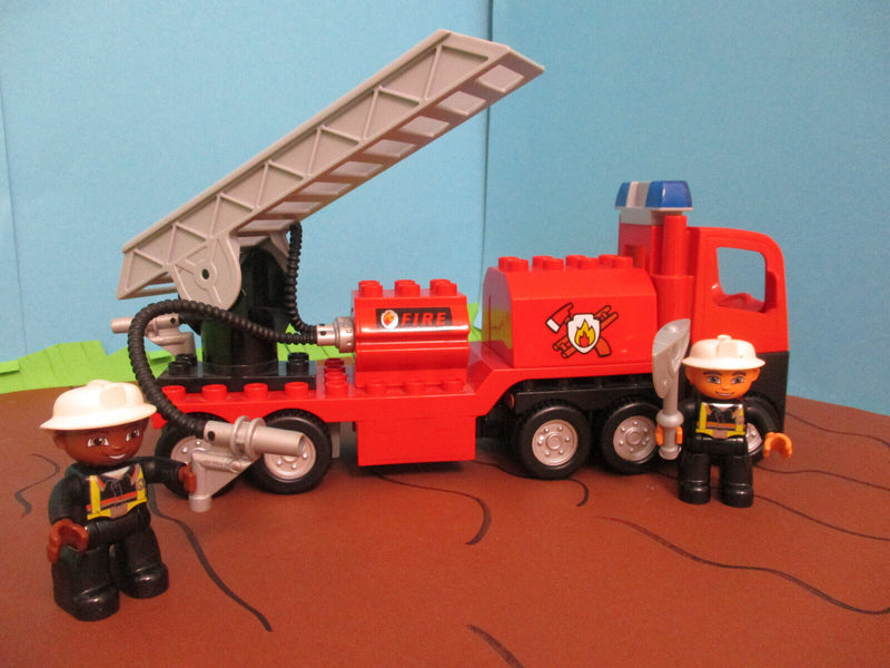 (GB20/2) LEGO Duplo Autobrand Set  Feuerwehr Auto  Figuren