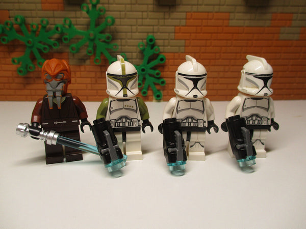 ( L4 / 16 ) Lego Star Wars 1x sw0198 Plo Koon & sw 0438 Clone Trooper/Sergeant